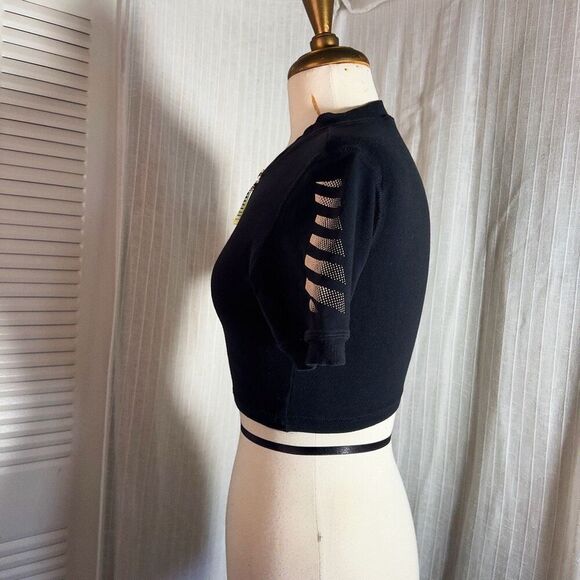 Jacques Morét | Women’s | Tops | S | Y2k Black Racer Glow in the Dark Crop Top - Picture 3 of 5